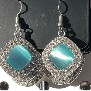 Blue moon stone earrings